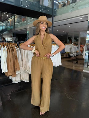 Conjunto Pantalona Decote Transpassado