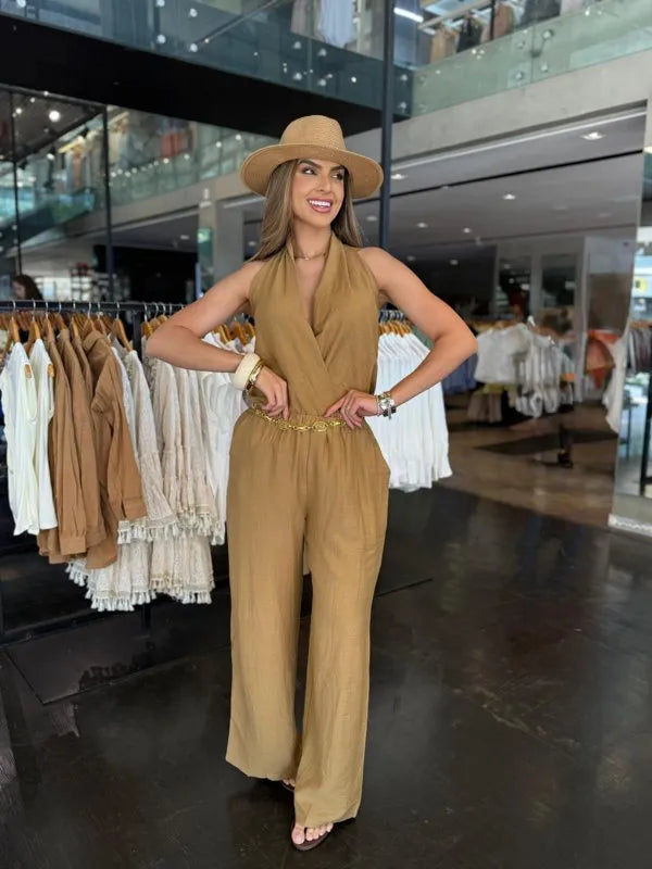 Conjunto Pantalona Decote Transpassado