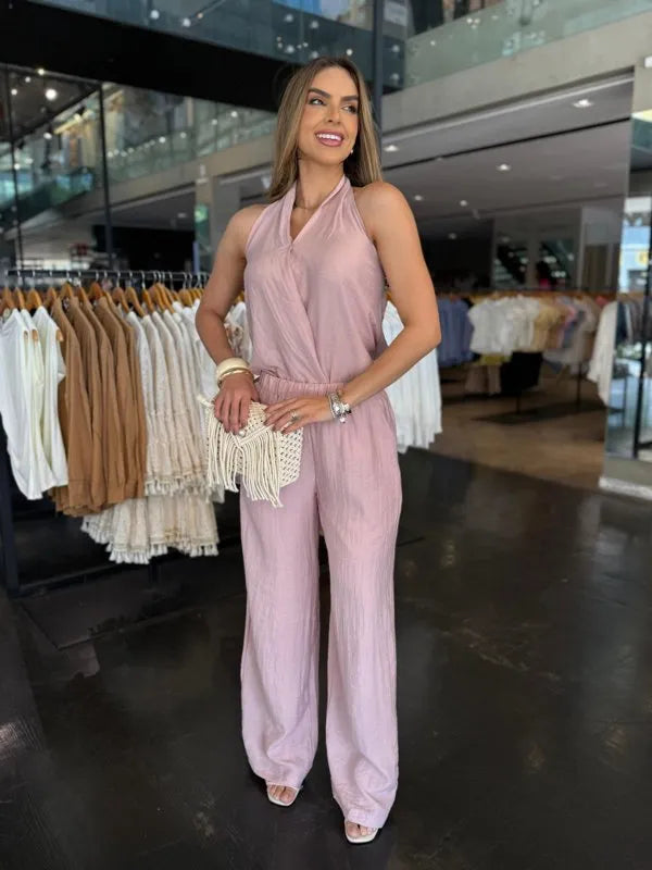 Conjunto Pantalona Decote Transpassado