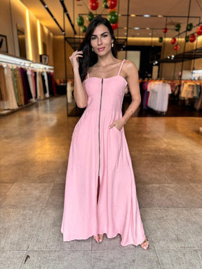 Vestido Longo Zíper Bia
