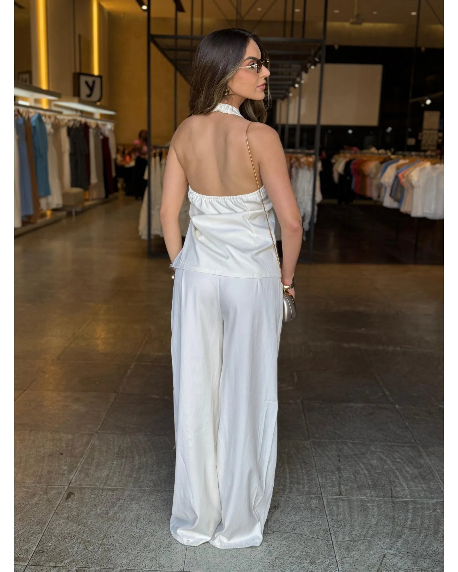 Conjunto Alfaiataria Blusa Frente Única