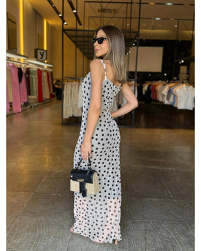Vestido Tule Alcinha Poa