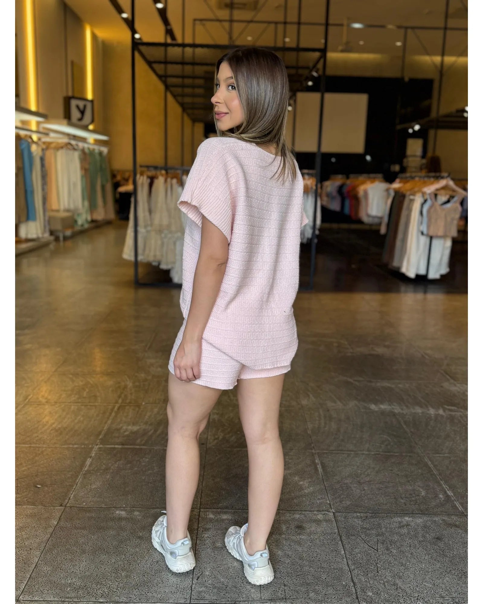 Conjunto Tricô Short e Suéter