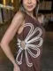 Vestido Longo Detalhe Flor Lateral