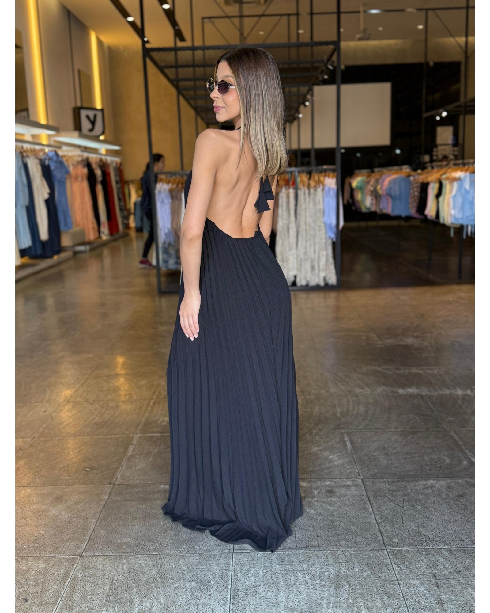 Vestido Plissado Rafa - LANÇAMENTO