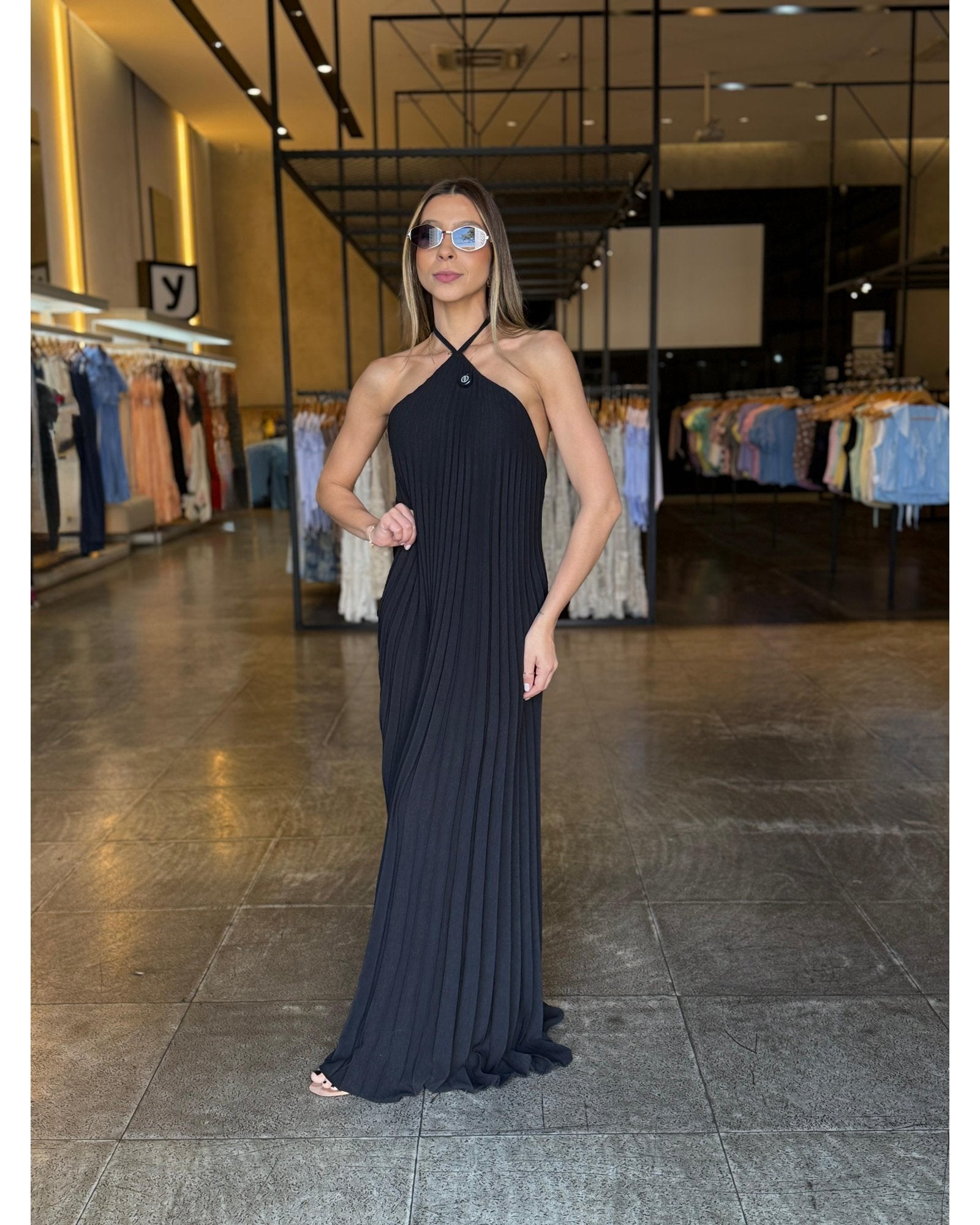 Vestido Plissado Rafa - LANÇAMENTO