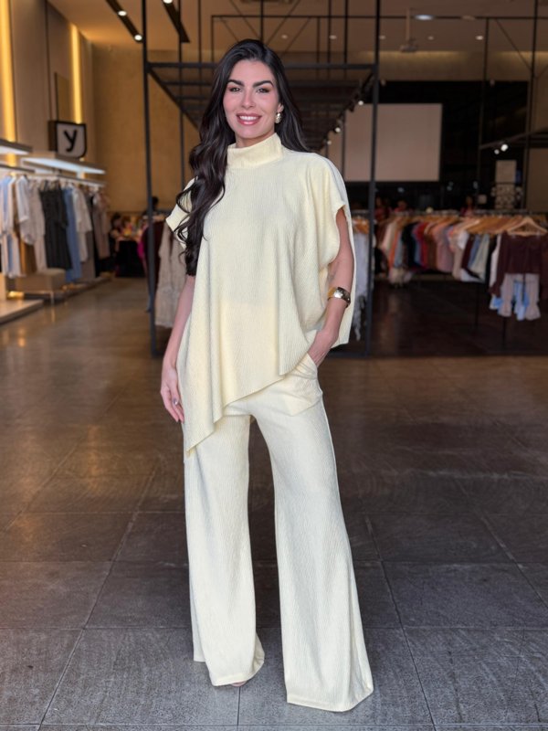 Conjunto Feminino Blusa Assimétrica Luxo - LANÇAMENTO