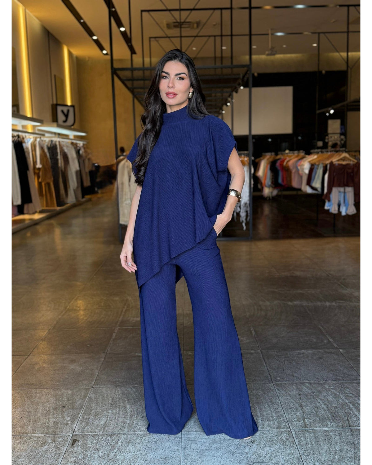 Conjunto Feminino Blusa Assimétrica Luxo - LANÇAMENTO