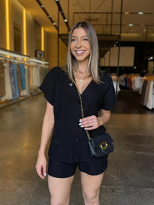 Conjunto Tricô Short e Suéter