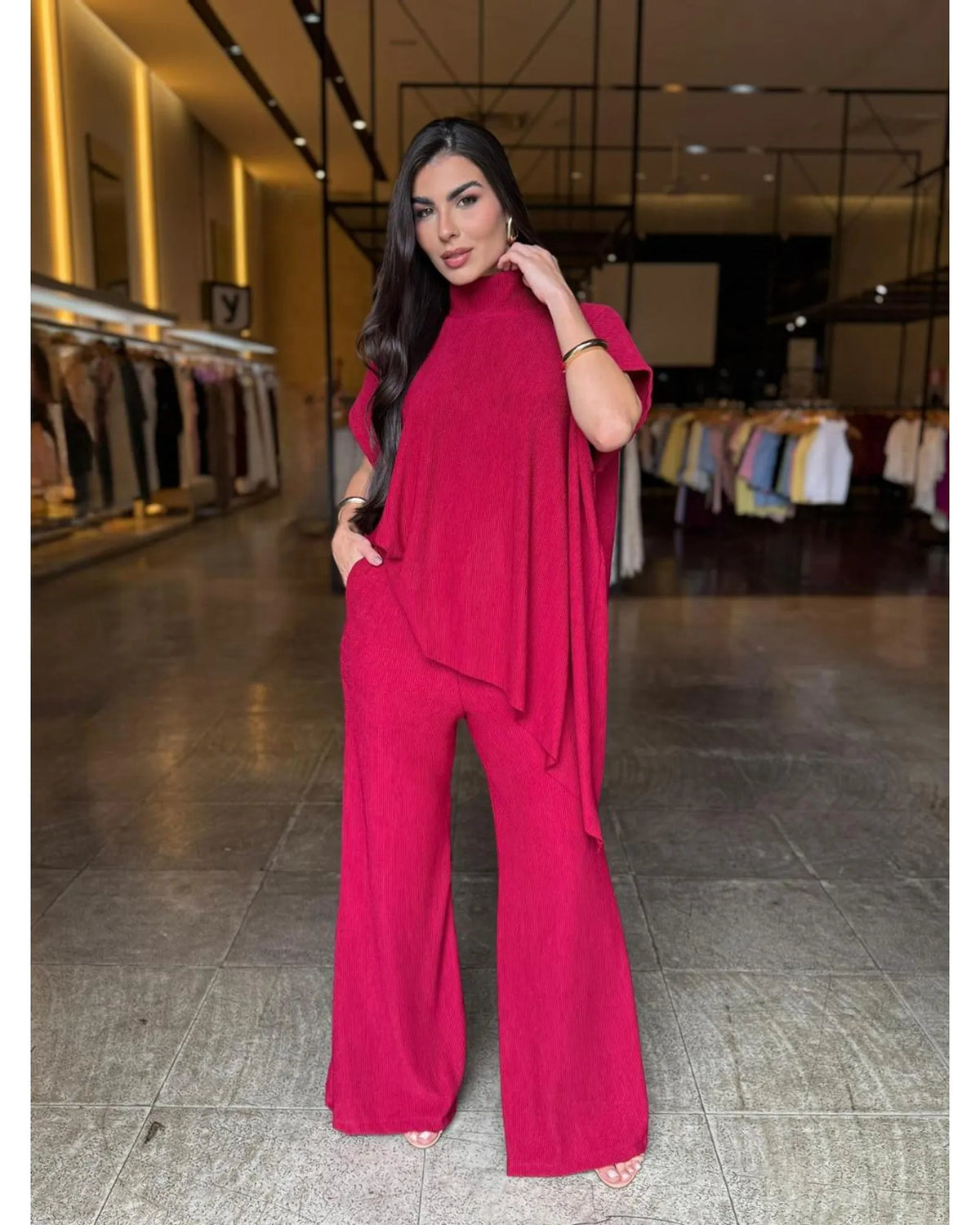 Conjunto Feminino Blusa Assimétrica Luxo - LANÇAMENTO