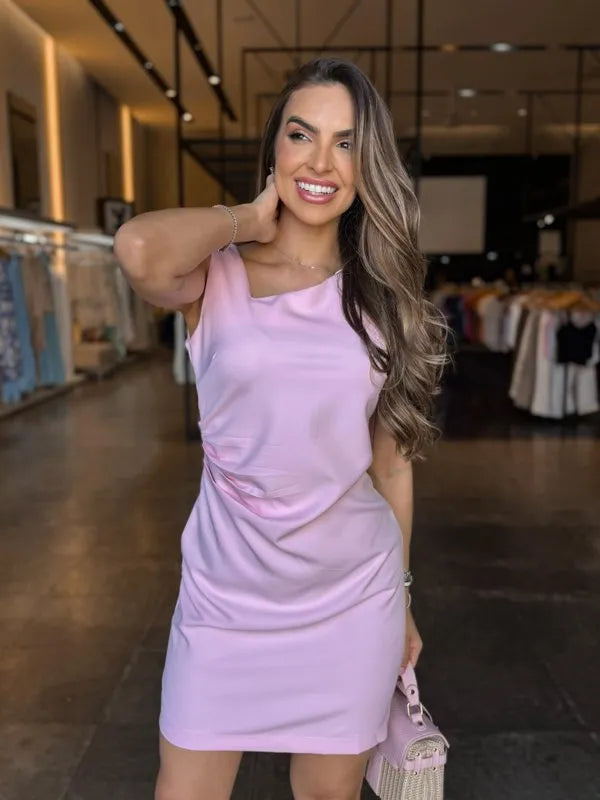 Vestido Curto Decote Chic
