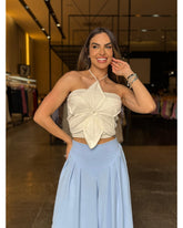 Blusa tricô flor