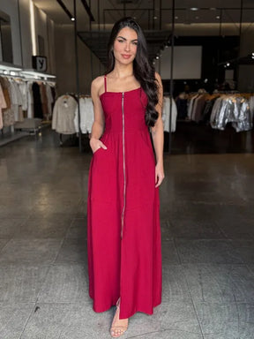 Vestido Longo Zíper Bia