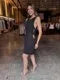Vestido Curto Social Decote Lateral