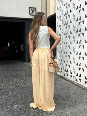 Calça Pantalona Cós Elástico