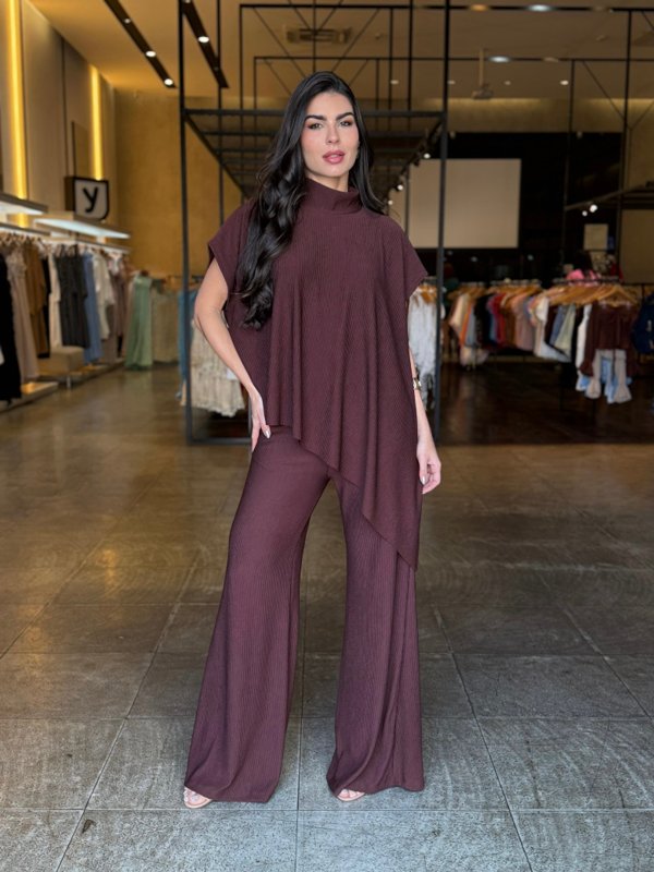 Conjunto Feminino Blusa Assimétrica Luxo - LANÇAMENTO
