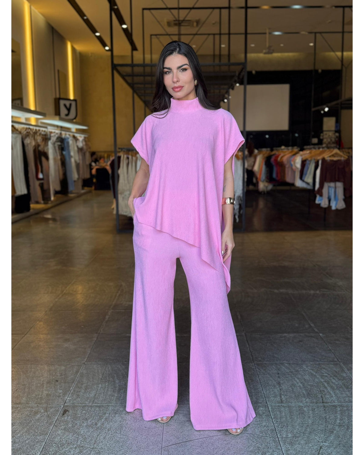 Conjunto Feminino Blusa Assimétrica Luxo - LANÇAMENTO