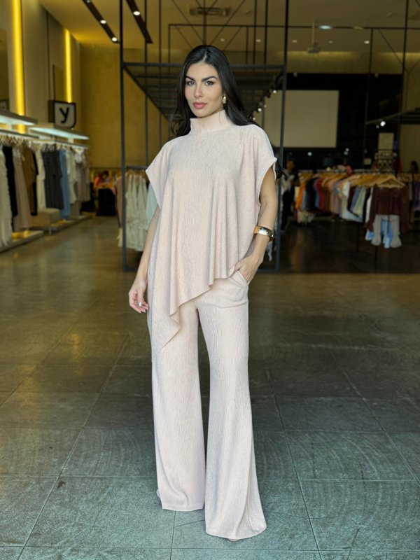 Conjunto Feminino Blusa Assimétrica Luxo - LANÇAMENTO