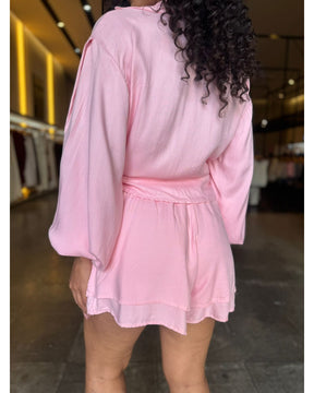 Conjunto Camisa e Short Babado Chic