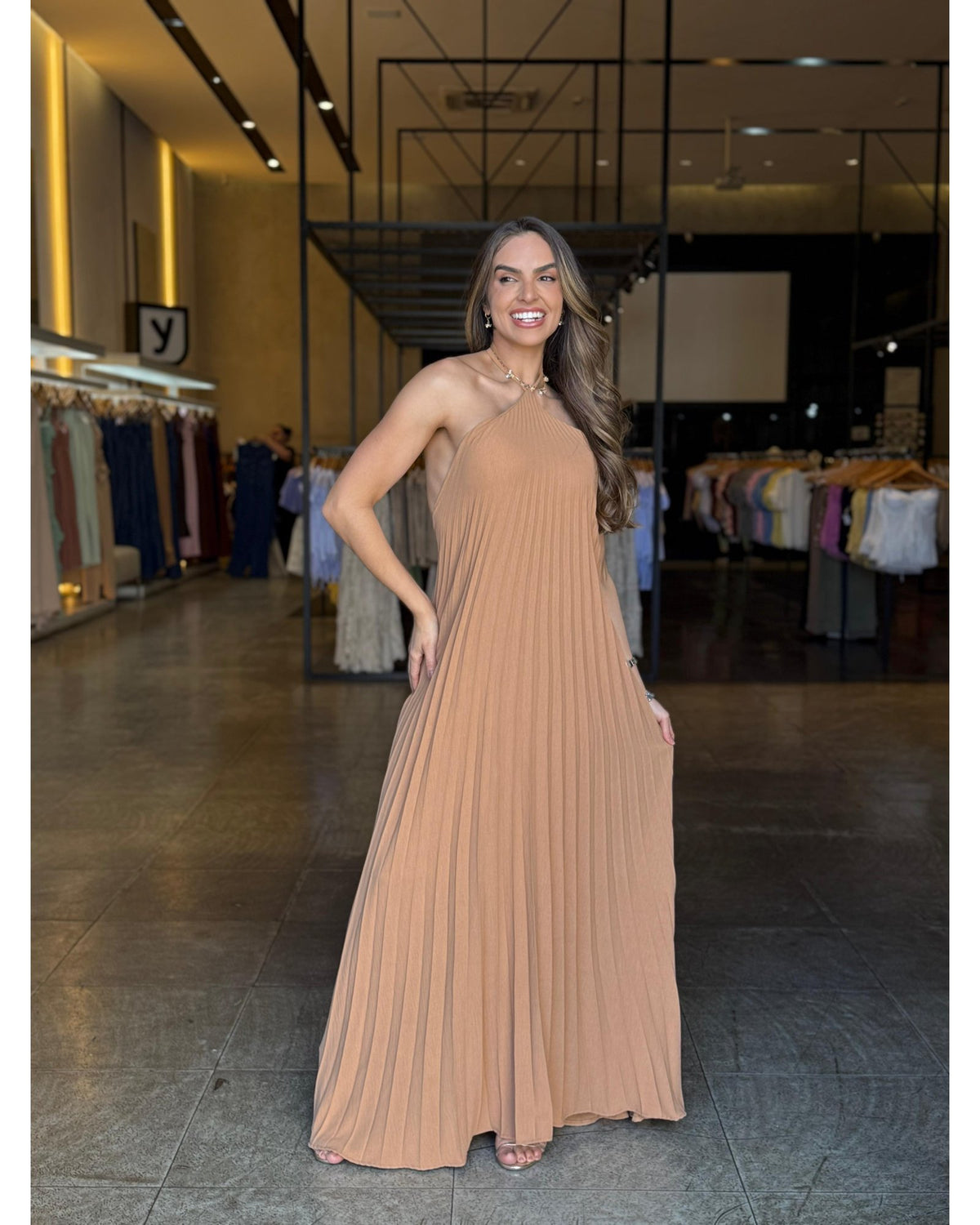 Vestido Plissado Rafa - LANÇAMENTO