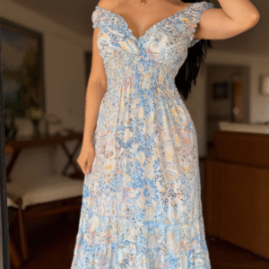 Vestido Longo Kalyani Azul claro