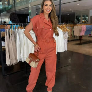 Macacão Longo Manga Curta