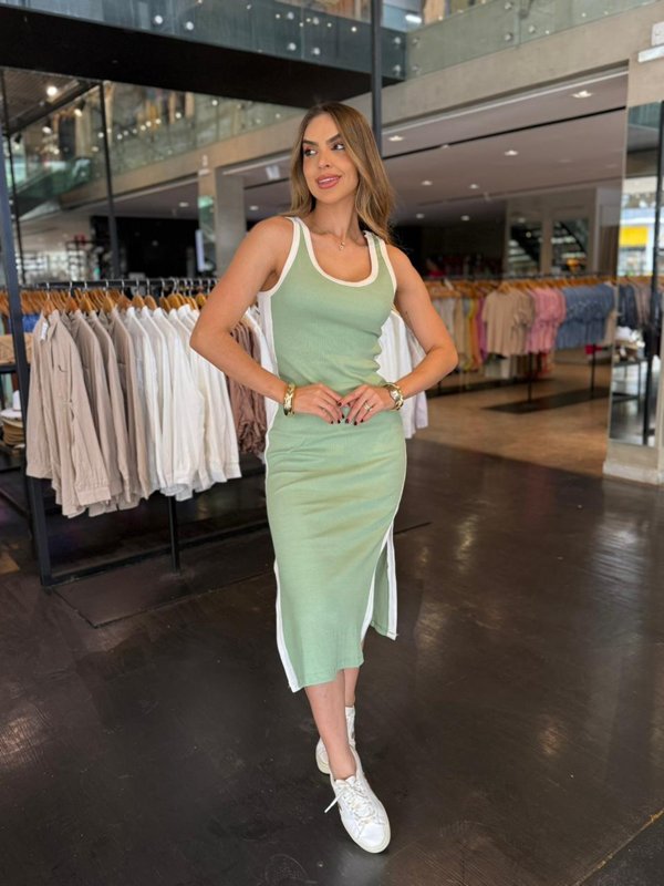 Vestido Canelado Listra Lateral - Imagem 2