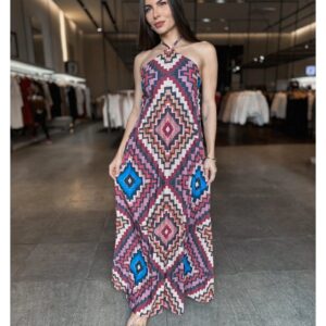 Vestido Longo Geométrico - LANÇAMENTO